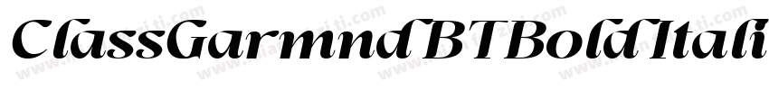 ClassGarmnd BT Bold Italic字体转换